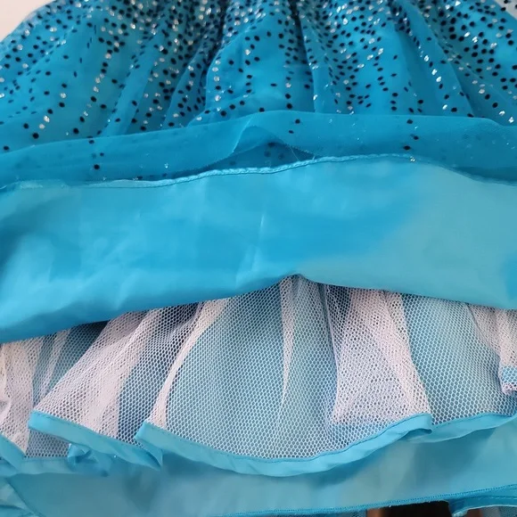 Jona Michelle Holiday Formal Dress Velvet Bodice Button Back Teal Blue 10 - Picture 11 of 17